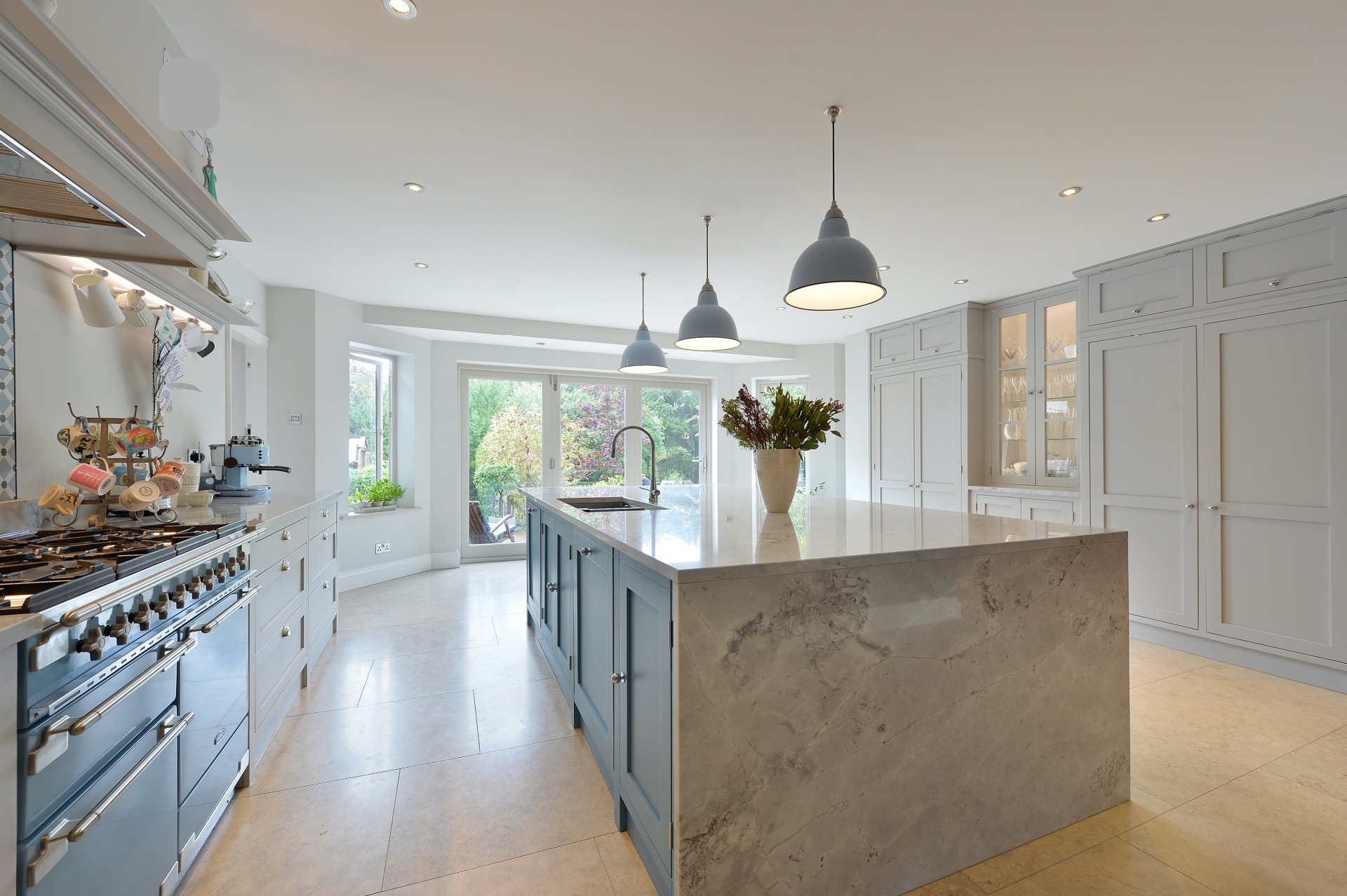 Kitchen created from knocking together smaller, unused rooms