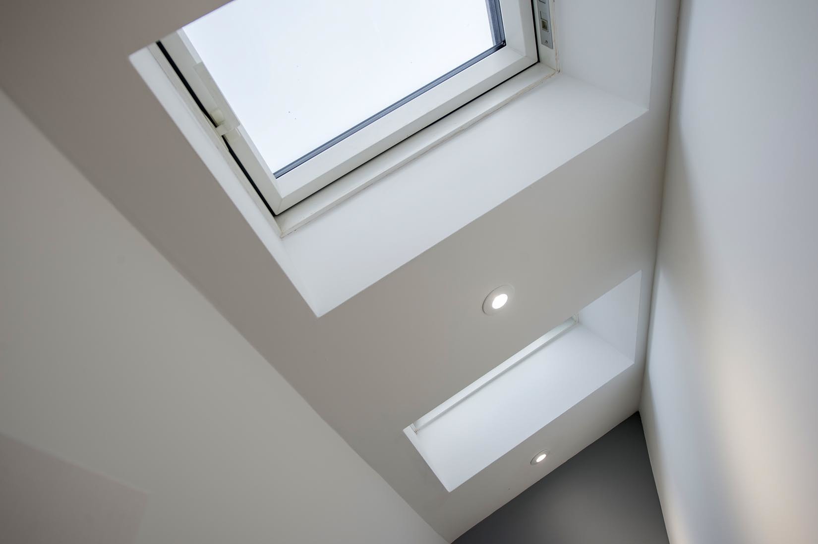 Rooflights in the side extension give additional natural light